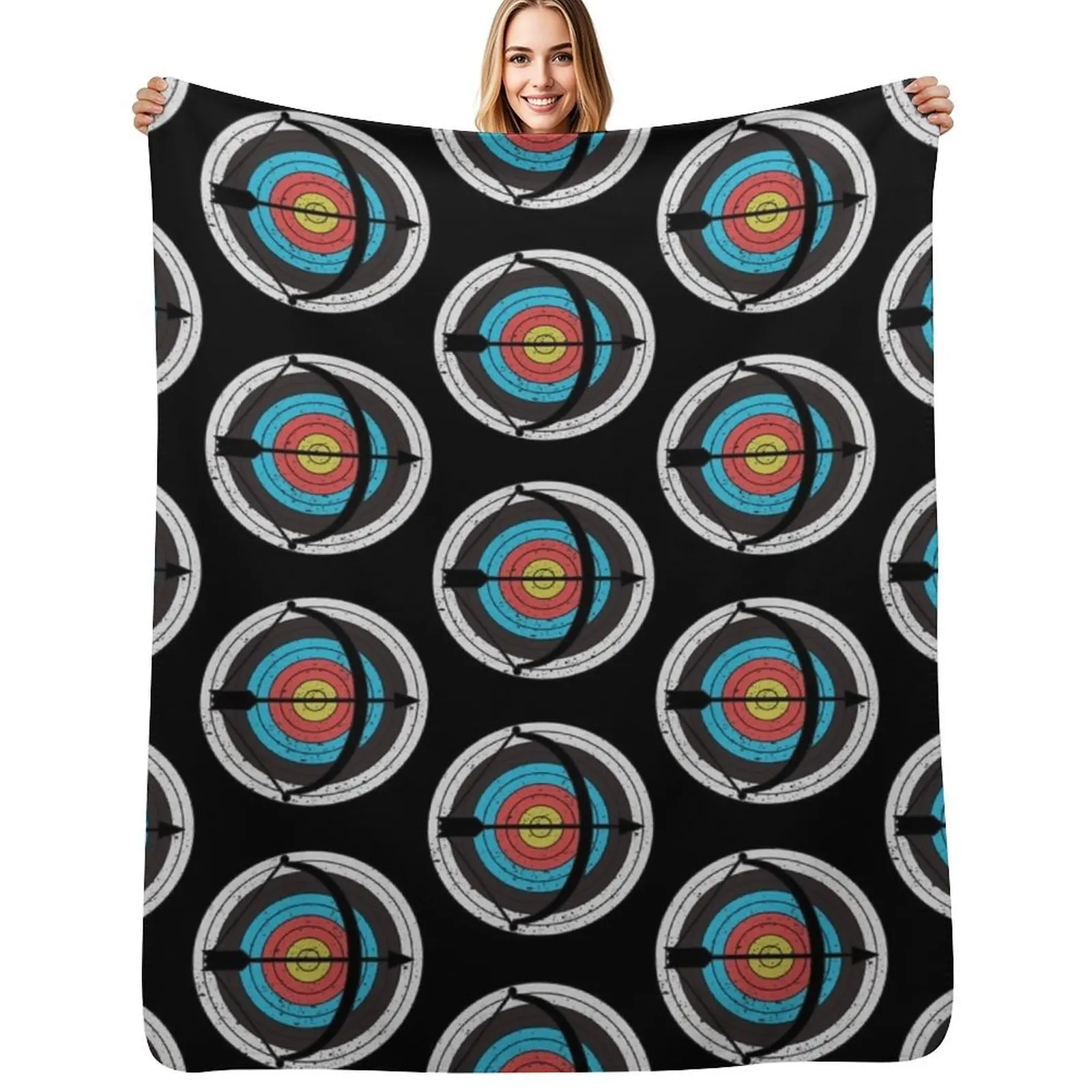 

VIntage Archery : Archer gift idea Throw Blanket Blankets For Bed Sleeping Bag Plaid on the sofa Retros Blankets