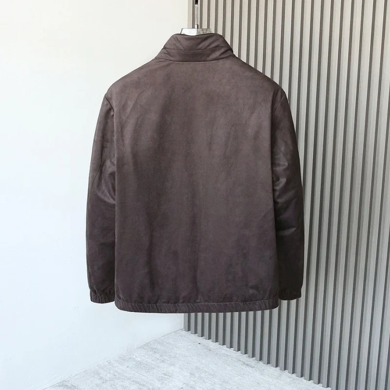 خريف/شتاء نمط جديد كلاسيكي رجال الأعمال عادية قطعتين النمط الإيطالي موضة الجلود والبوليستر النسيج #4