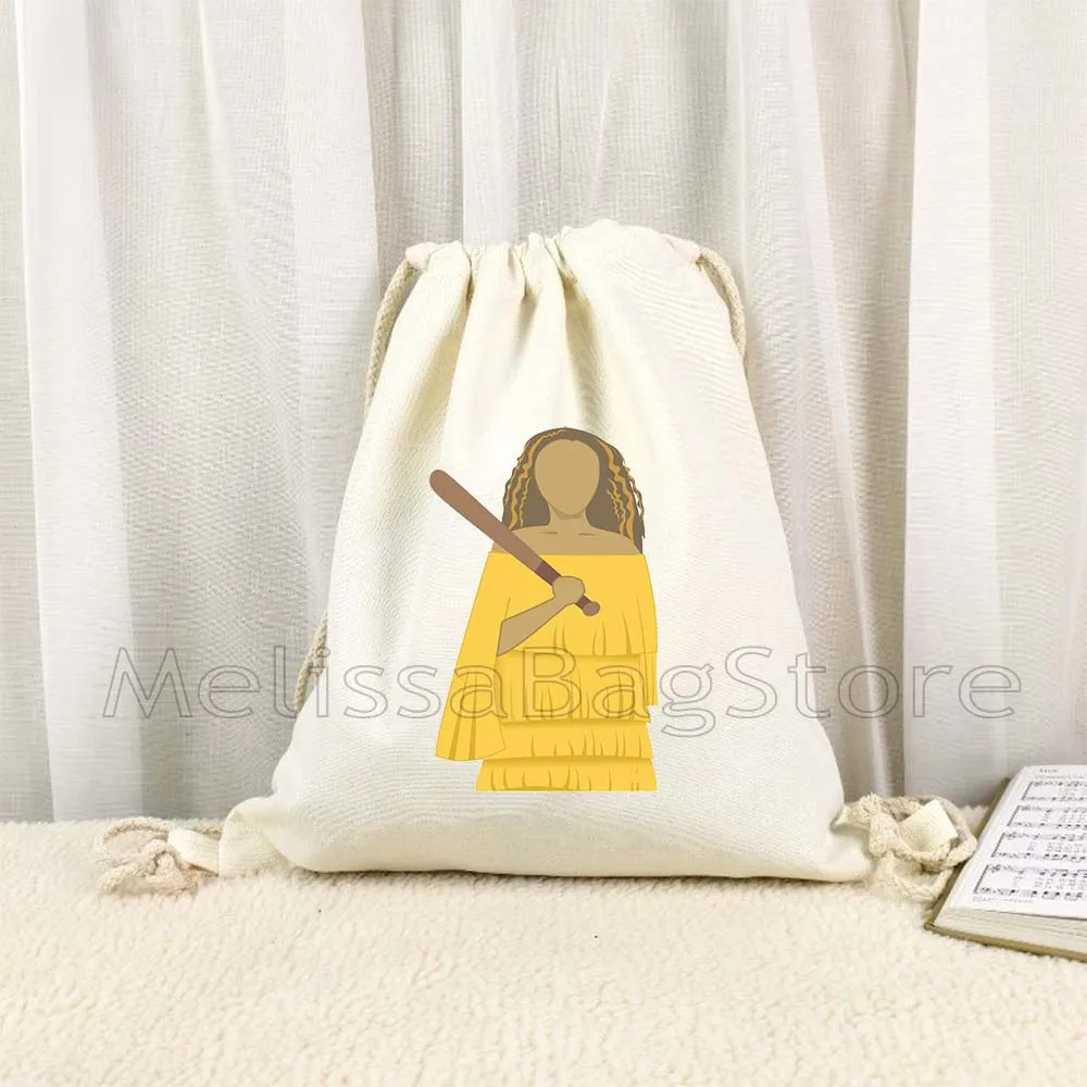 Love Beyonce Singer Poster Fan Cute Canvas Drawstring Bags Soccer Backpack Gym Sackpack Gifts String Bag for Hiking Sports Yoga