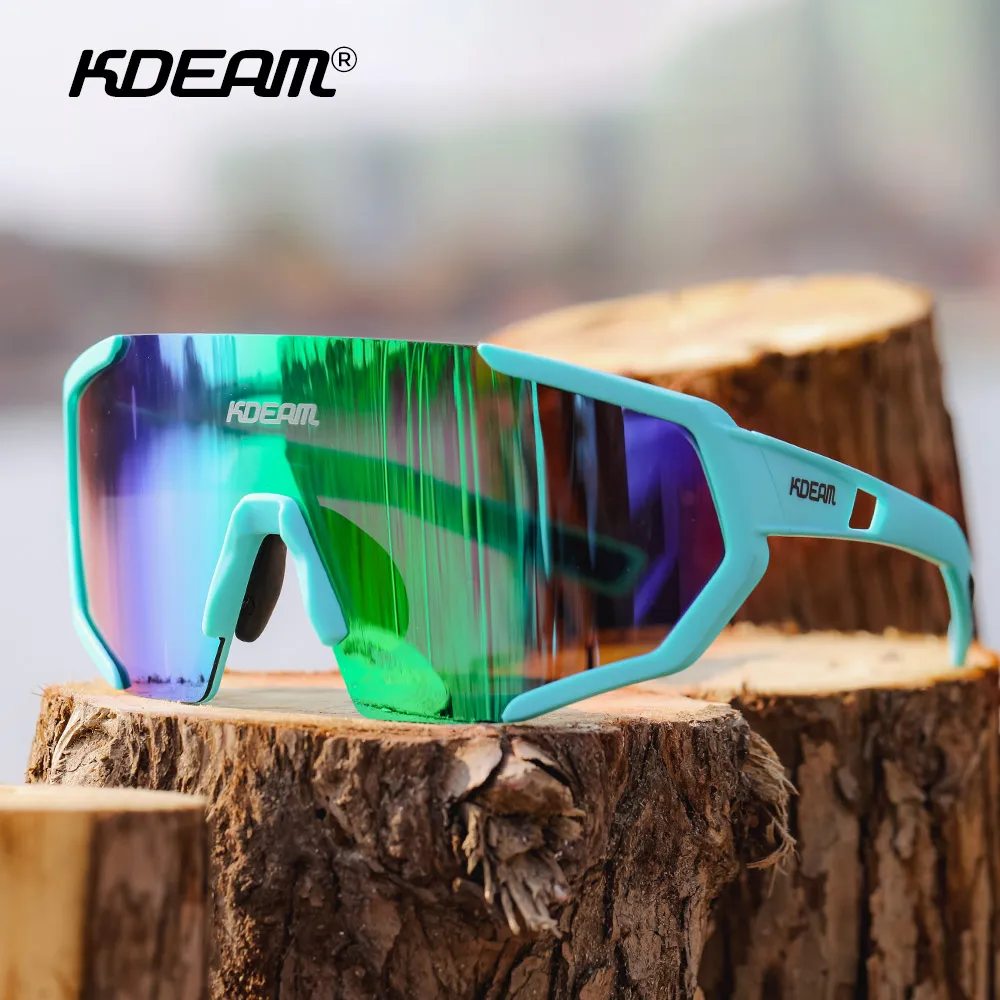 

KDEAM High-end Men's Cycling Sunglasses 1.1mm Thickness Sun Glasses Outdoor Sports Lightweight Riding Sunglass With Box