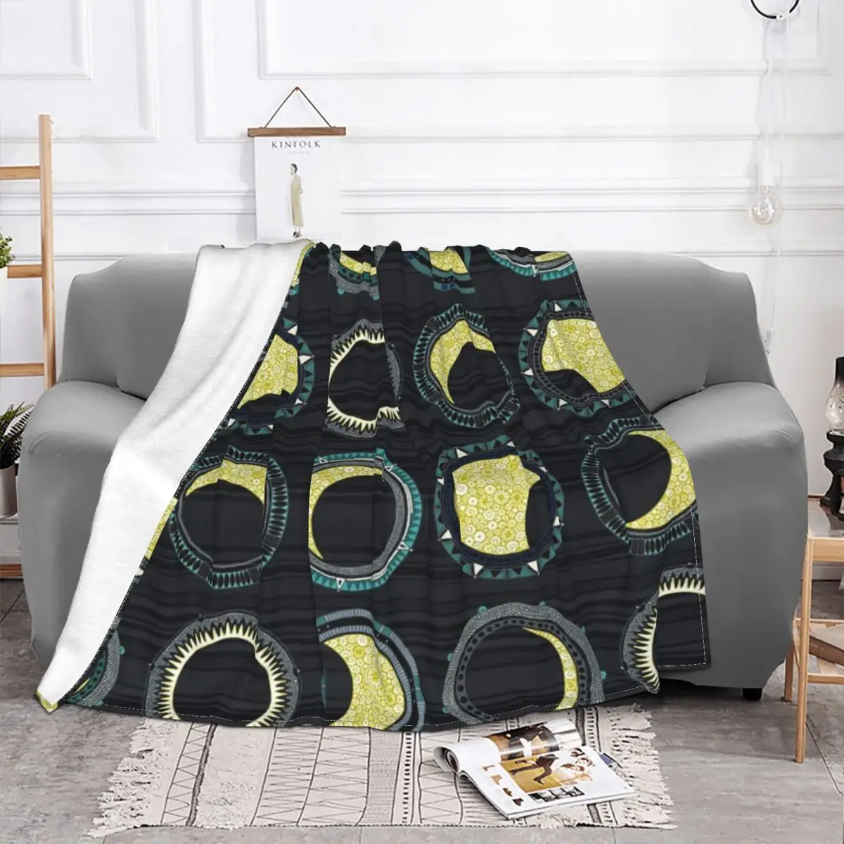 Solar Eclipse Mandala Four Seasons Universal Blanket Travel Can Be CoveredChristmas Present