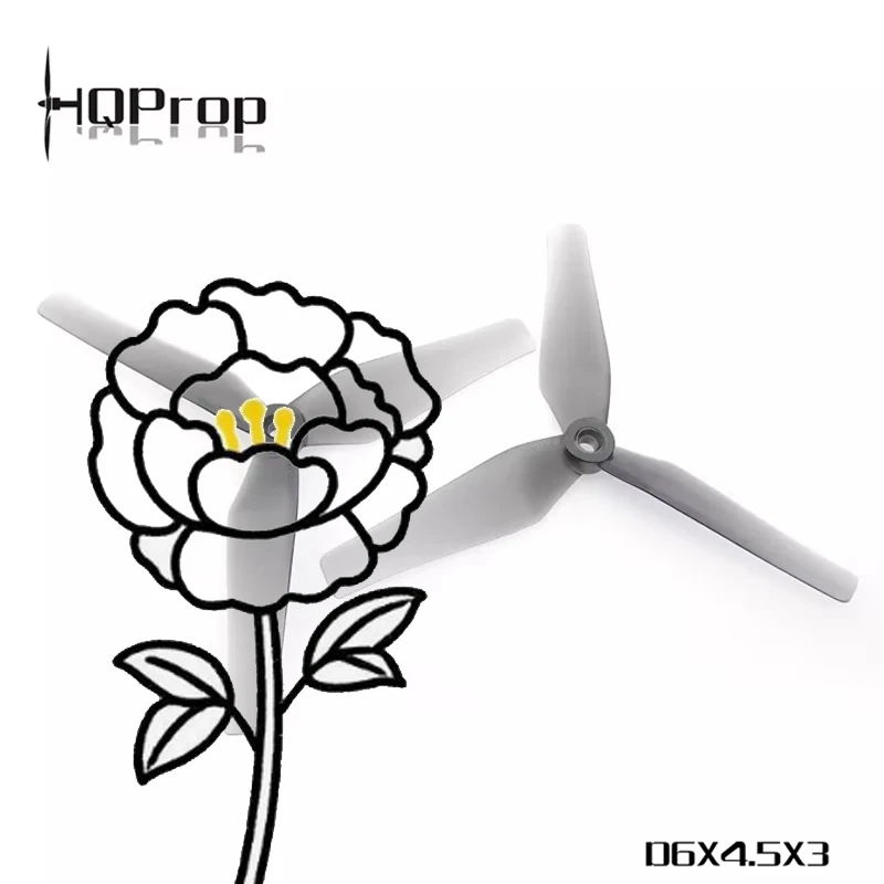 HQProp 6 Inch Tri Blade Propeller D6X4.5X3 2CW 2CCW for FPV Racing Drone for Long Range FPV Racing Components Drone Parts