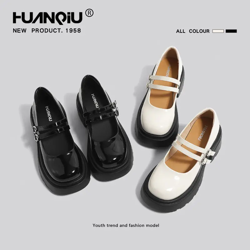 New French Mary Jane shoes cute retro comfortable elegant leather shoes platform wedges casual fashion Lolita women's shoes