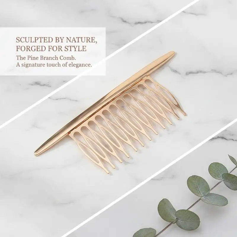 Metal Hair Combs Premium Shiny Polished Smooth Hair Accessories for Girls Birthday Party Prom Wear Hair Fixing