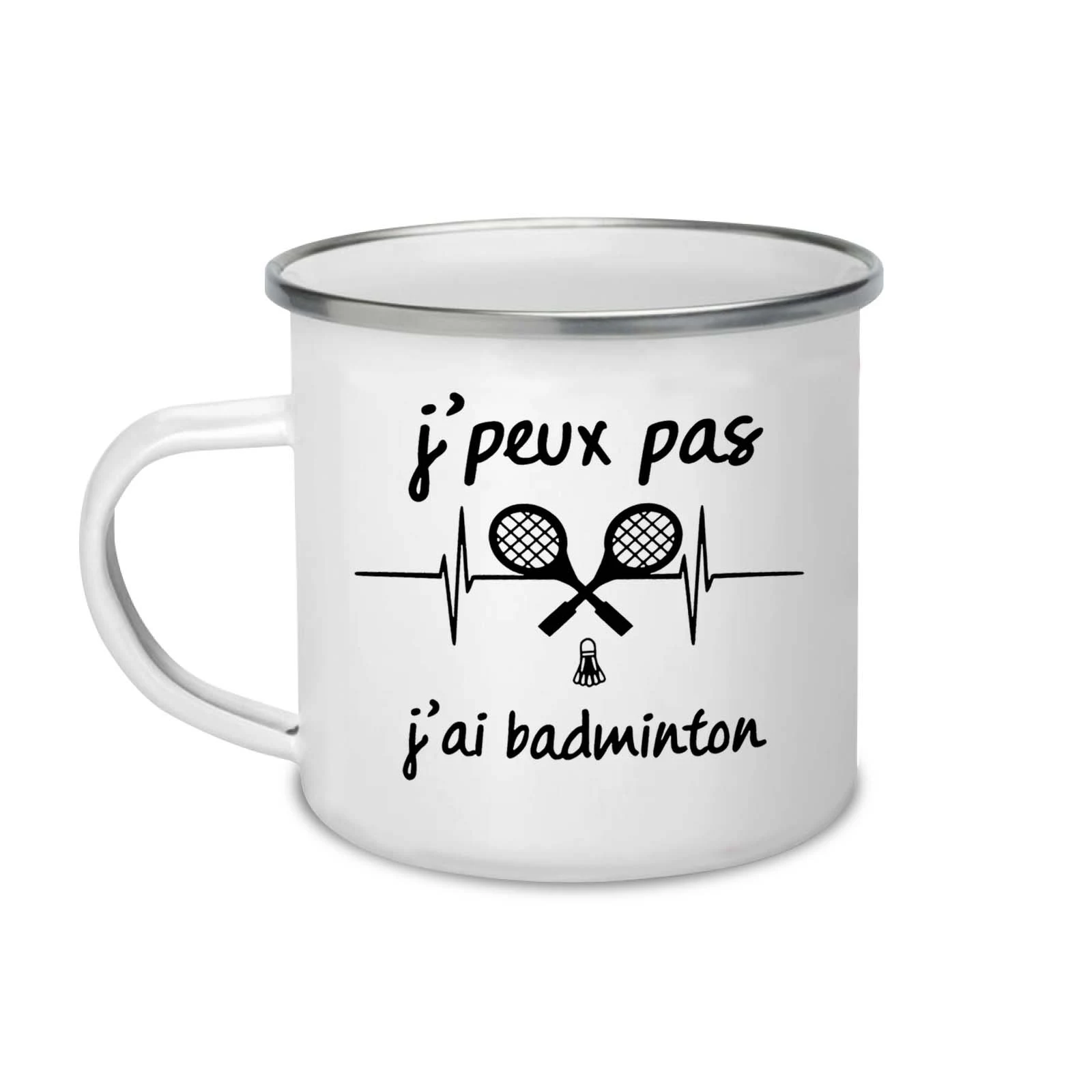

Funny Tennis Rackets Shuttlecock Enamel Mug Suitable for Coffee Cup with Sporty Design Camping Cup for Coffee Tea Hot
