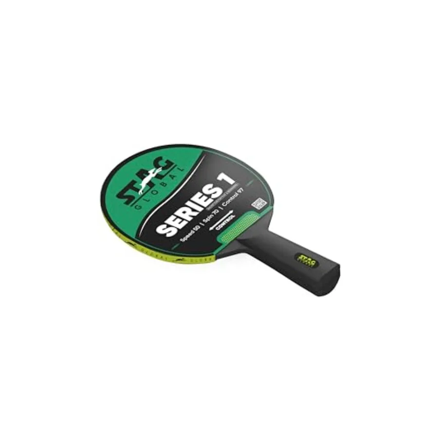 

Wood New Launch Global Series 1 Table Tennis Racket Lightweight Funplay Beginners Green and Black