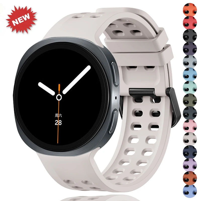 Silicone Strap For Samsung Galaxy Watch 8 9 40mm 44mm Classic 46mm Sport Breathable Bracelet Correa for Galaxy Watch Ultra 47mm