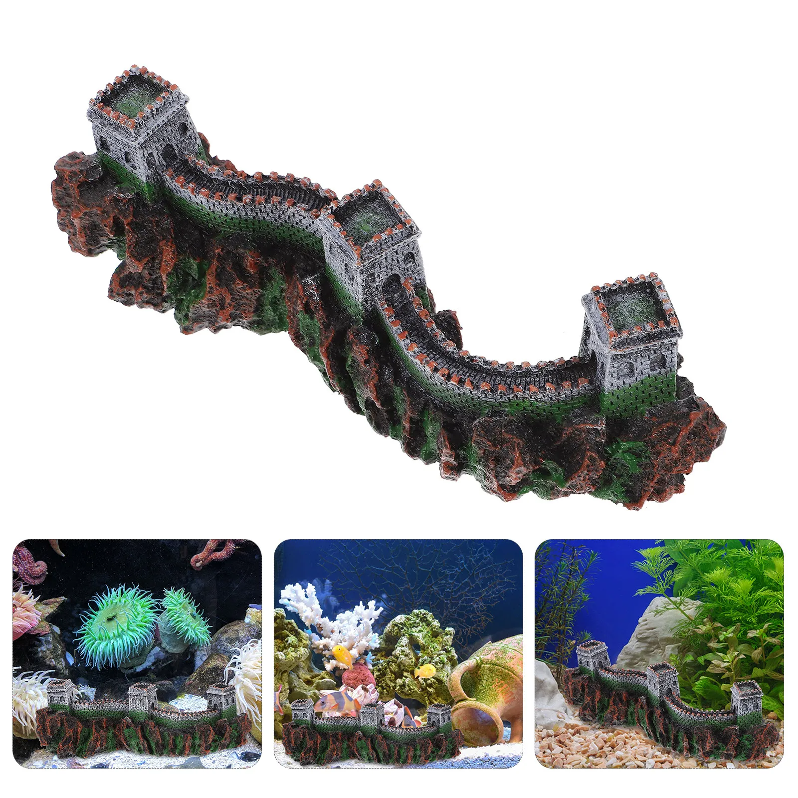 

Декоративный элемент для аквариума «Каменная скала» из смолы: имитация живого природного ландшафта, легкий и компактный дизайн