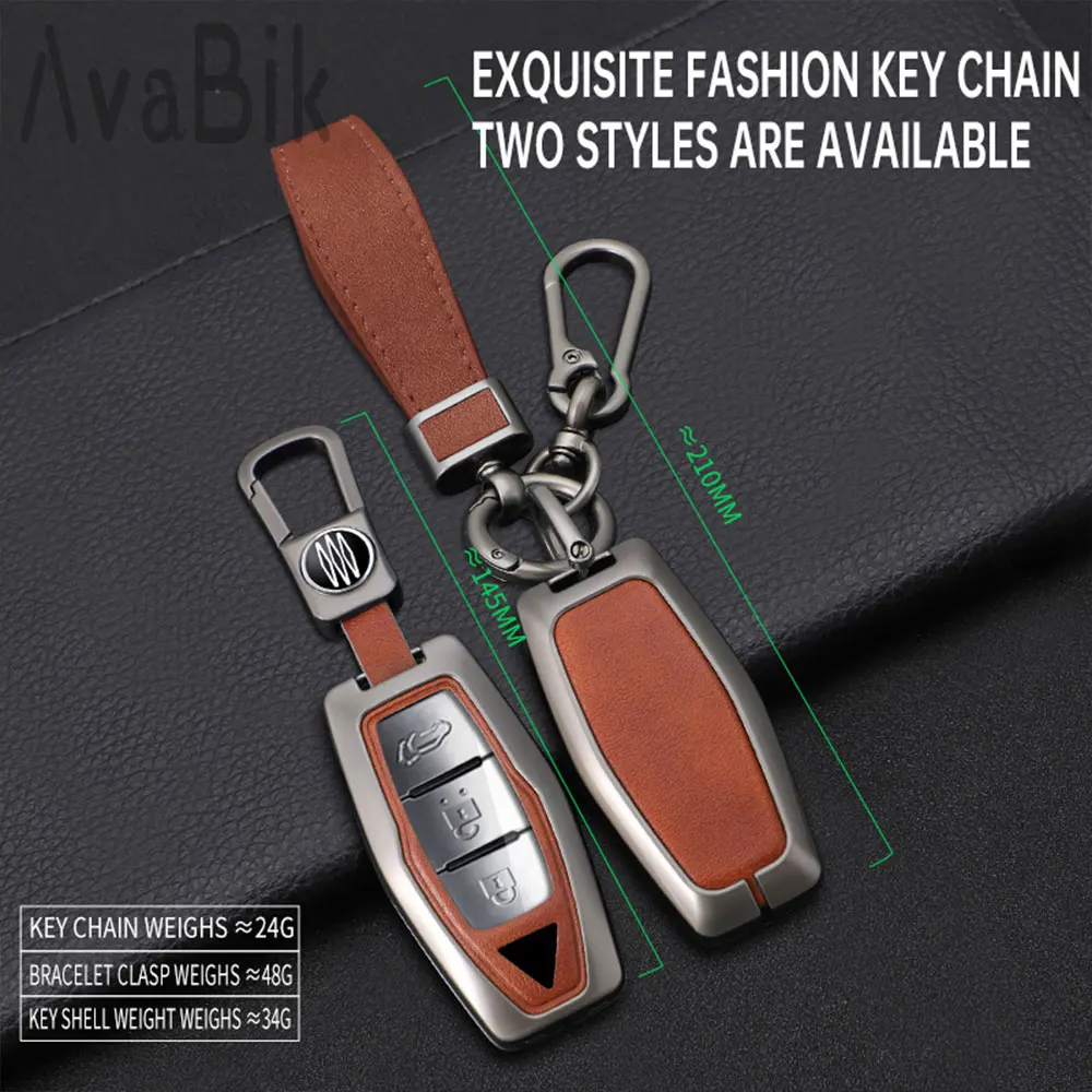 

Zinc Alloy Car Remote Key Case Shell for GAC Mitsubishi Outlander key cover car smart remote control fashion key buckle Unisex