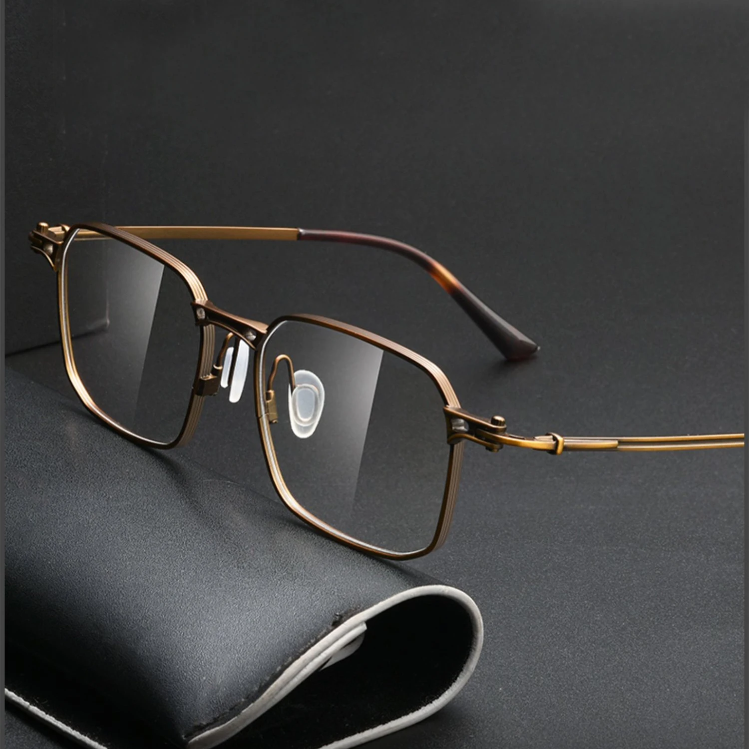 Handmade Titanium Square Prescription Men's Eyewear Optical Myopia Eyeglasses Women Oversized Large Face Full Rim Glasses Frame