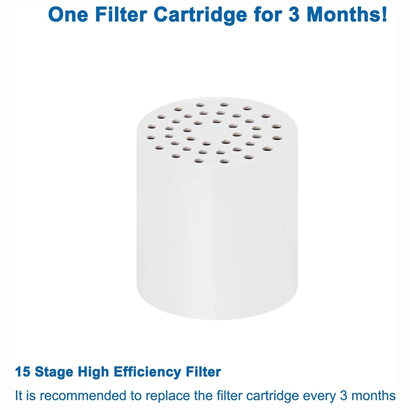 15 Stage High Output Shower Filter Cartridge Replacement Remove Chlorine Hard Water Softener Purifier