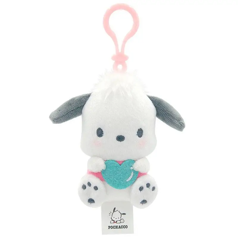 LLavero de muñeco de peluche de Hello Kitty de 10Cm, llavero de muñeco de amor Sanrio, llavero con colgante Kawaii de dibujos animados, bolso bonito para niña, regalo colgante