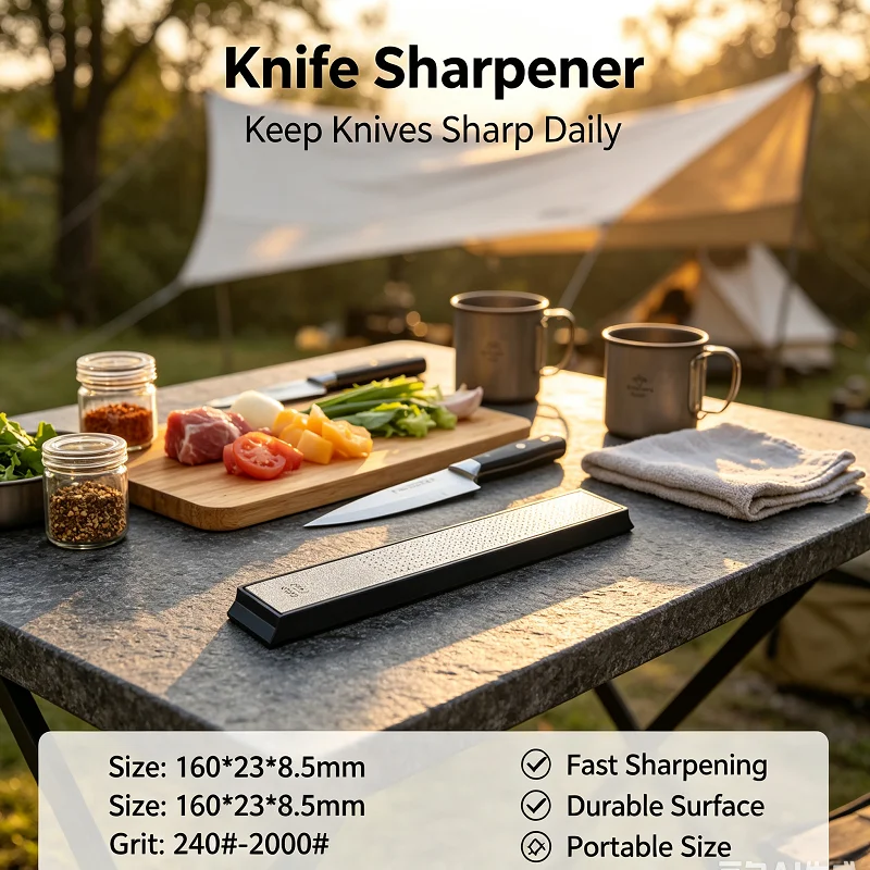 240-2000# Starry Surface Diamond Whetstone Bar Multifunctional Sharpening Tool for Kitchen Knife Scissors Razor Household Use