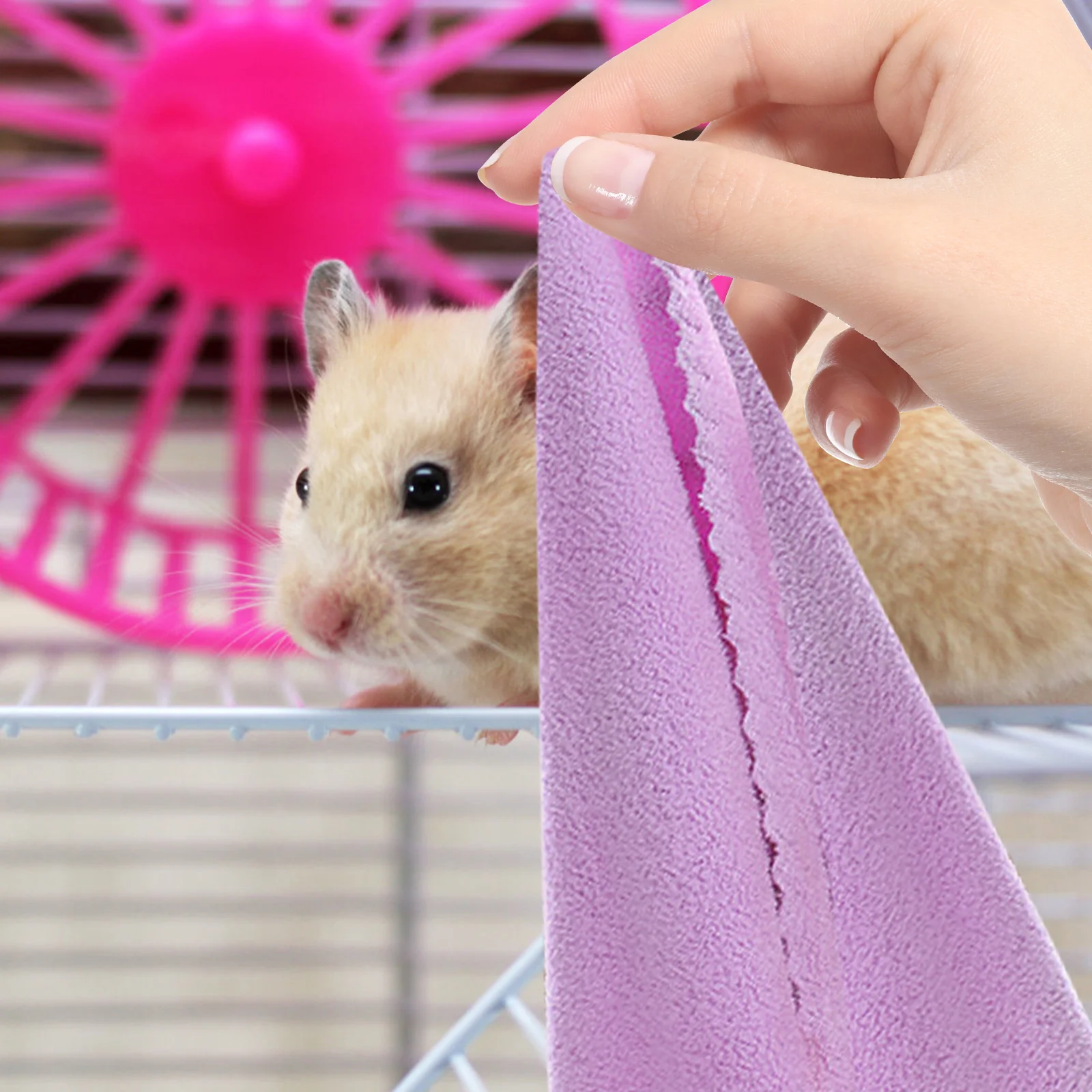 

6pcs Pet Guinea Pig Bath Towels Small Animal Coral Fleece Blankets Hamster Cage Liners Absorbent Warm for Pets