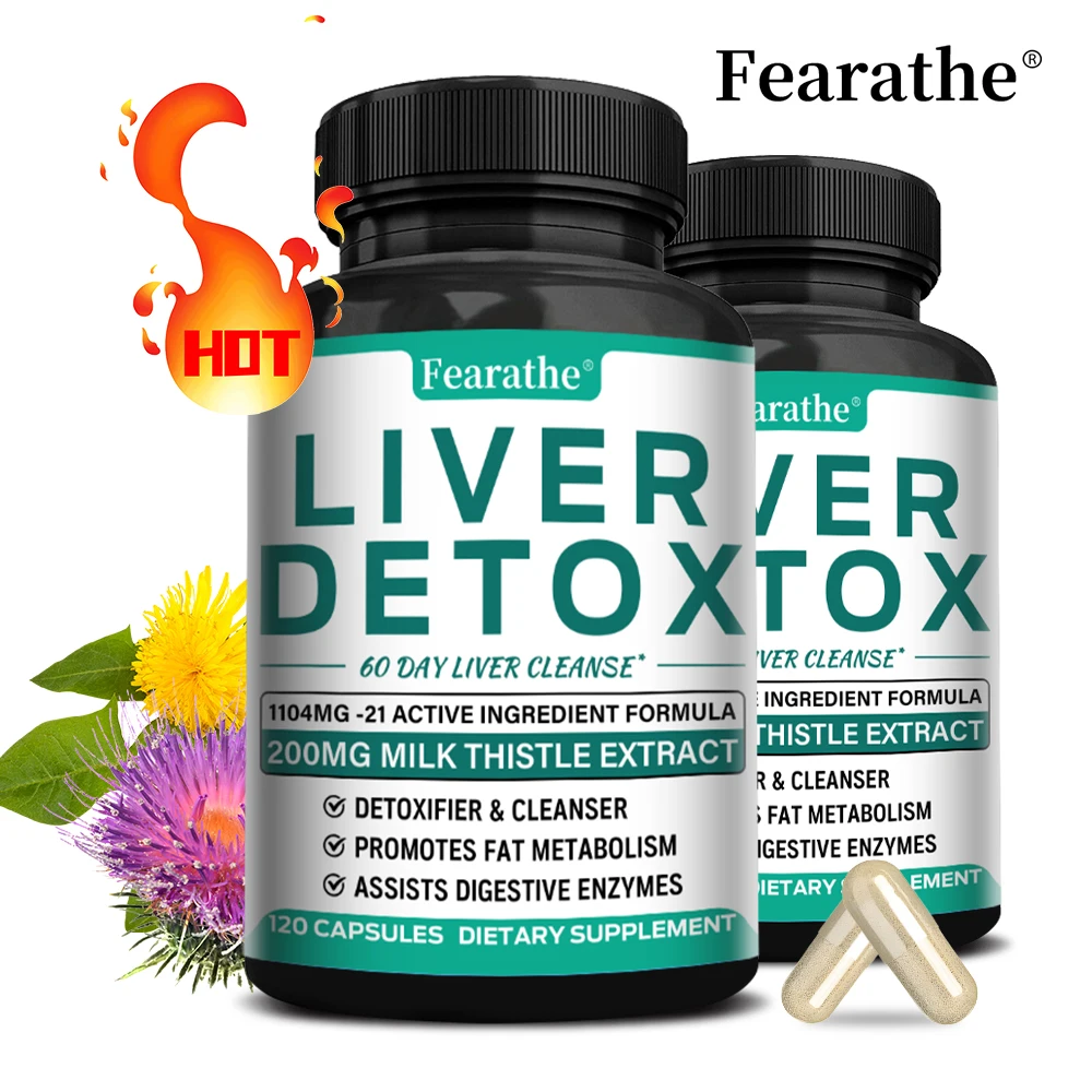 Liver Detox Supplement - 1104 Mg Per Serving - Detox, Cleanse, Digestive Enzymes, Good for Immunity, Digestion, Fat Metabolism