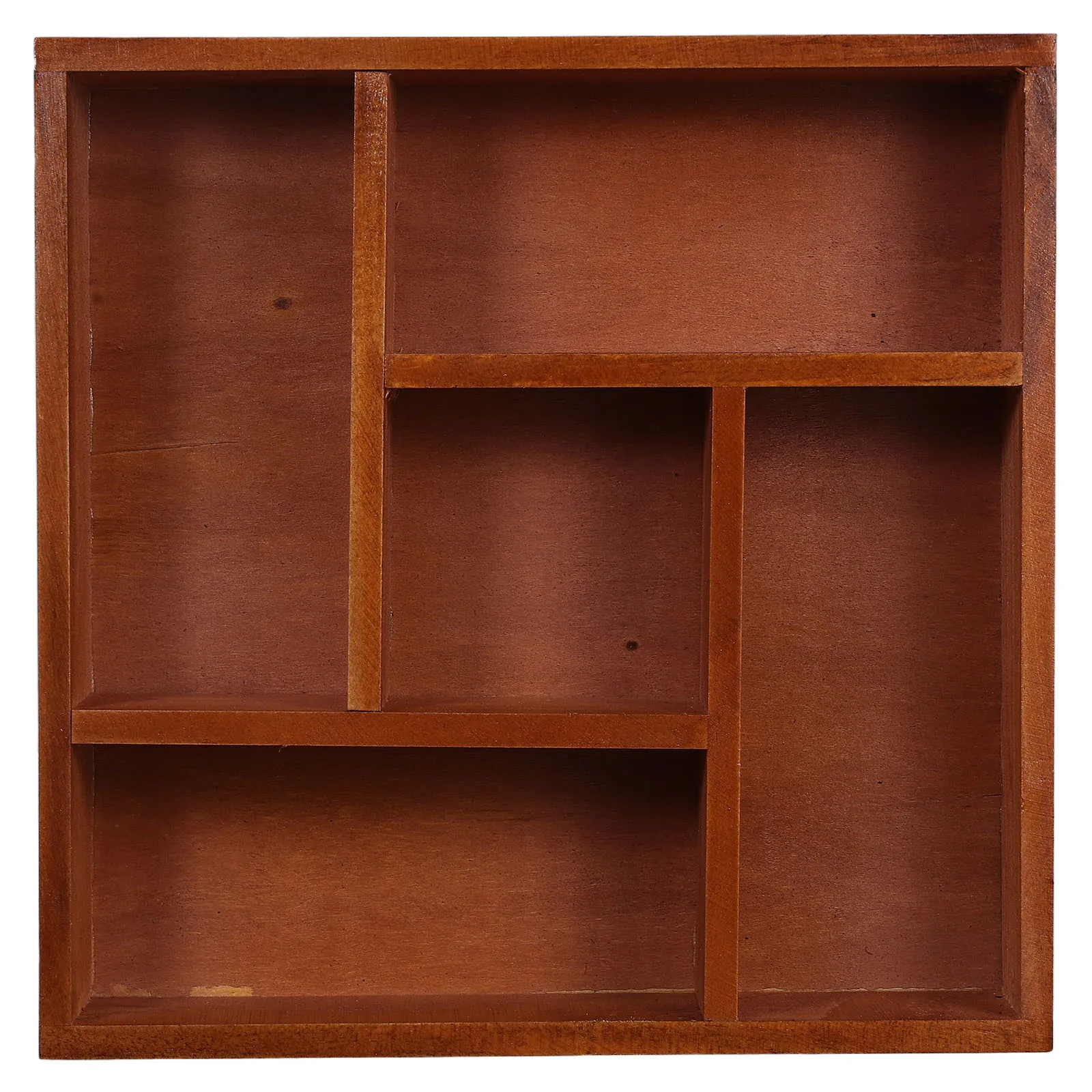 

Compact Wooden Drawer Organizer Vintage Distressed Finish Desktop Tray for Jewelry Makeup Stationery Storage Container