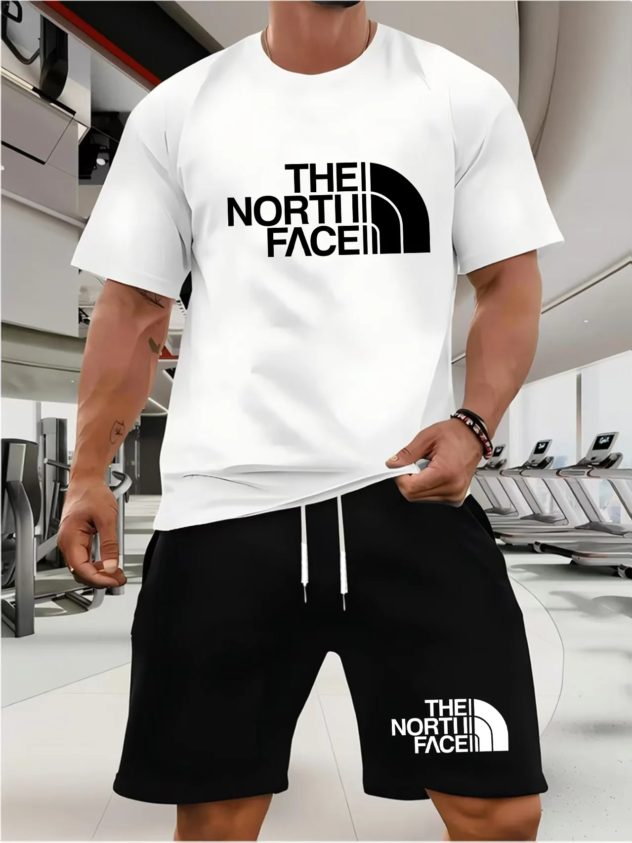 Two Piece Suits Men Designer Clothing Men Short Suits Summer Men Suits Men Sportswear Clothing Sportswear Fitness Sportswear image 2