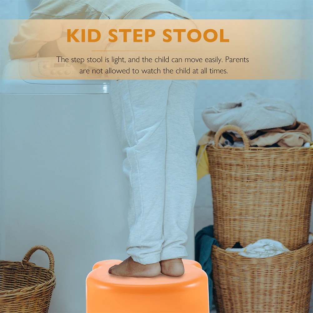 

2pcs Plastic Step Anti-Slip Cartoon Lightweight Portable Bathroom Low For Kids Classroom Home Use Outdoor Small Short