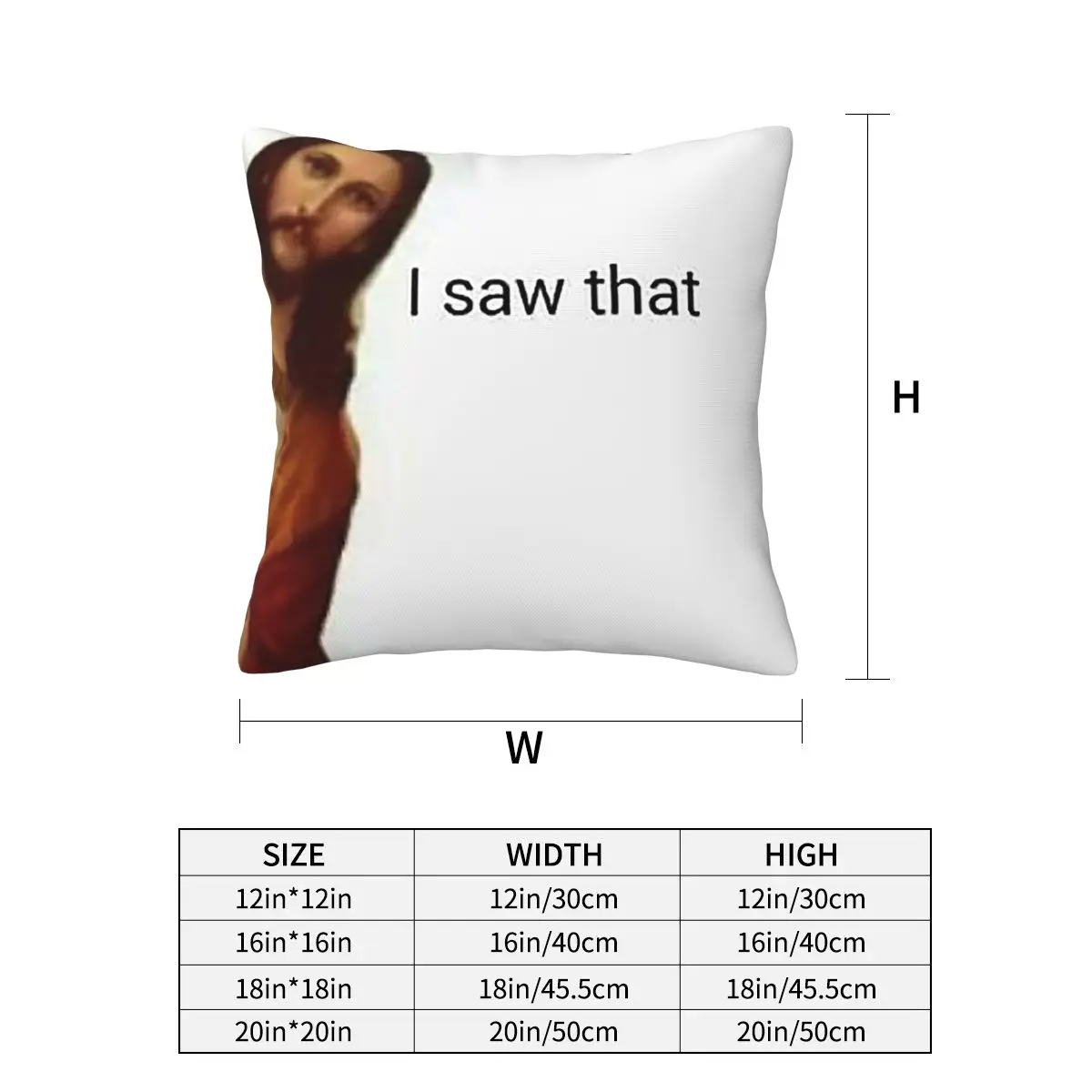 Jesus Saw That Square Pillowcase Pillow Cover Cushion Zip Decorative Comfort Throw Pillow for Home Sofa