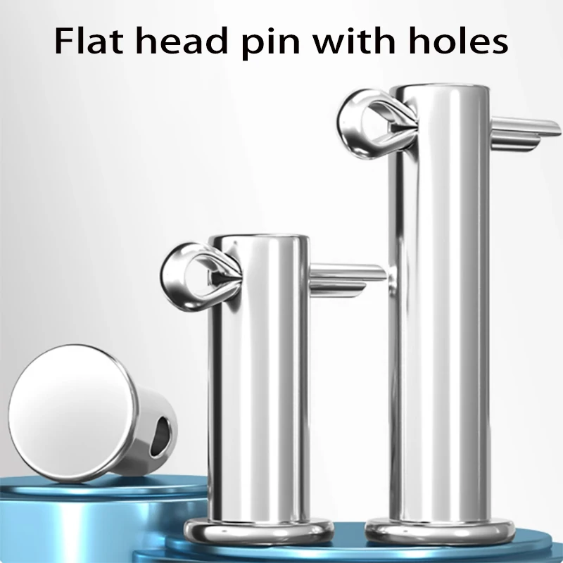 Con foro perno albero coppiglia perno set testa piatta perno cilindrico spina pin di posizionamento M3M4 M5 M6 M8GB882 304 acciaio inossidabile