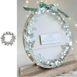 2025 New Arrival Christmas Holly Wreath Garland Metal Cutting Dies for Scrapbooking Card Making knife mold blade punch stencils