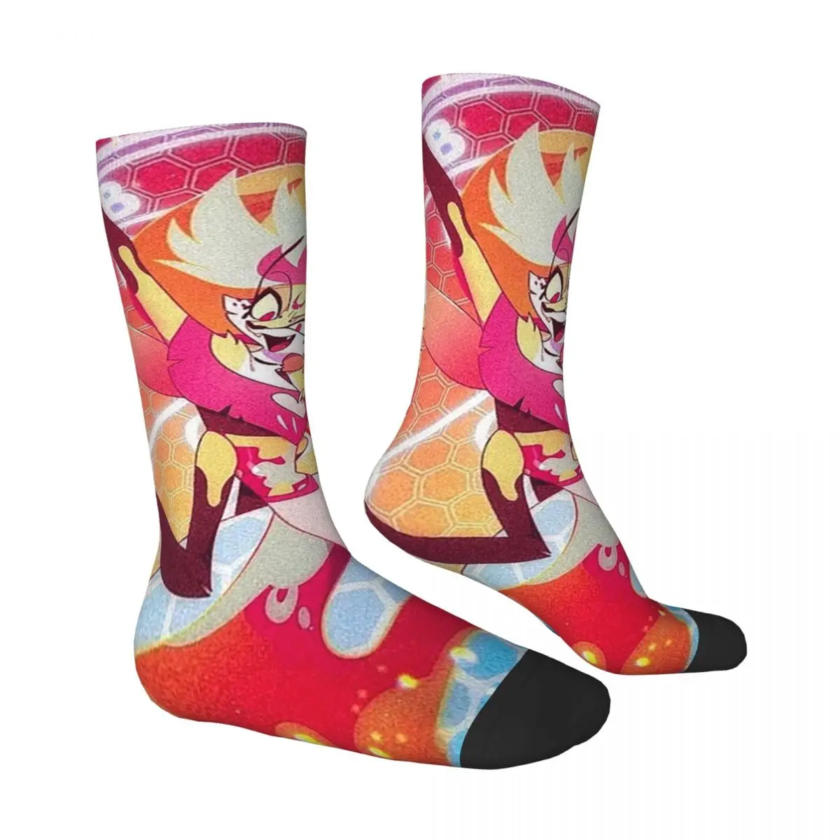 جميع المواسم Helluva Boss Beelzebub الجوارب Harajuku الرياضة الأوسط جوارب أنبوبية جوارب مضحكة للرجال النساء الهدايا #4