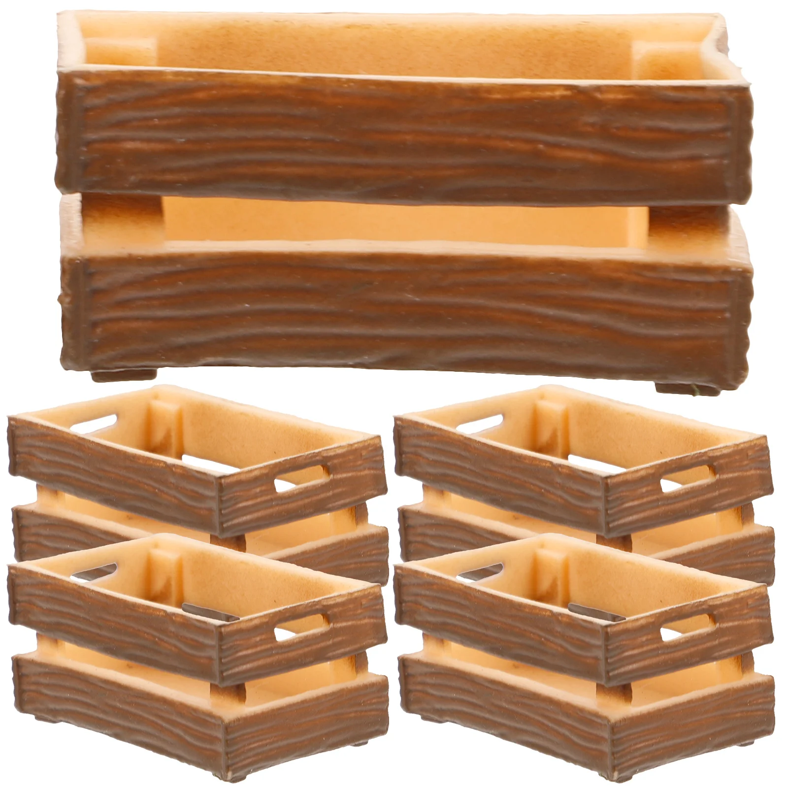 5 Pcs House Wooden Frame Mini Toys Miniature Furniture and Accessories Things