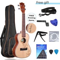 INITER flower 23/26inch concert/tenor Ukulele High quality spruce Ukelele with FREE Accessory