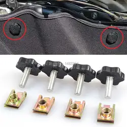 4pcs Motorcycle Saddlebag Lock Mounting Theft Deterrent Screw Bolt Nut Trunk Part Kit For Harley Touring Glide 96-18 Hard Bags
