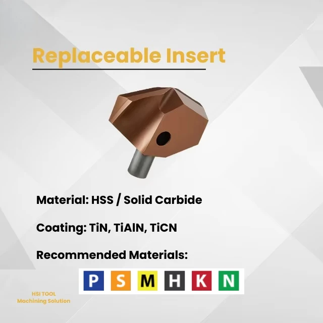 Cost Effective CNC Tool Speed Drill Bit Replaceable Tool Dia 10mm-25.9mm Head Solid Carbide Insert Drill