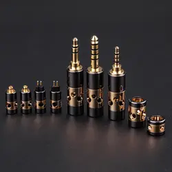 A set of headphone accessories High-purity copper 2.5mm 3.5mm 4.4mm + splitter + take-up + mmcx 0.78 ie900 DIY plug HiFi