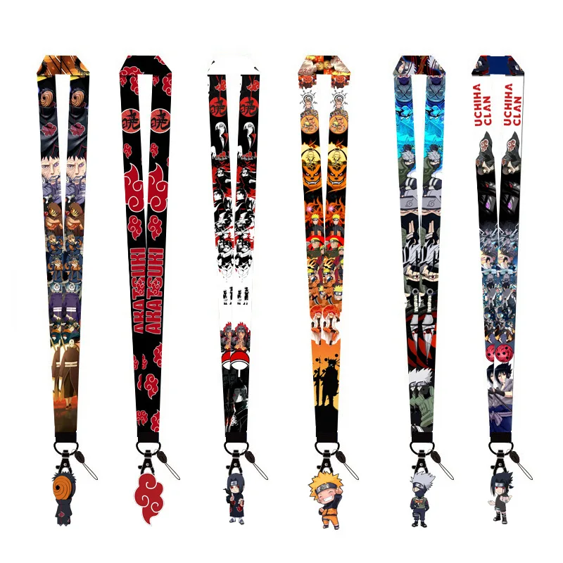Anime Naruto Uzumaki Naruto Sasuke Kakashi Schlüsselband Niedliches Anime-Zubehör Kreatives Design Handy-Halsband Geschenk – Detail 3
