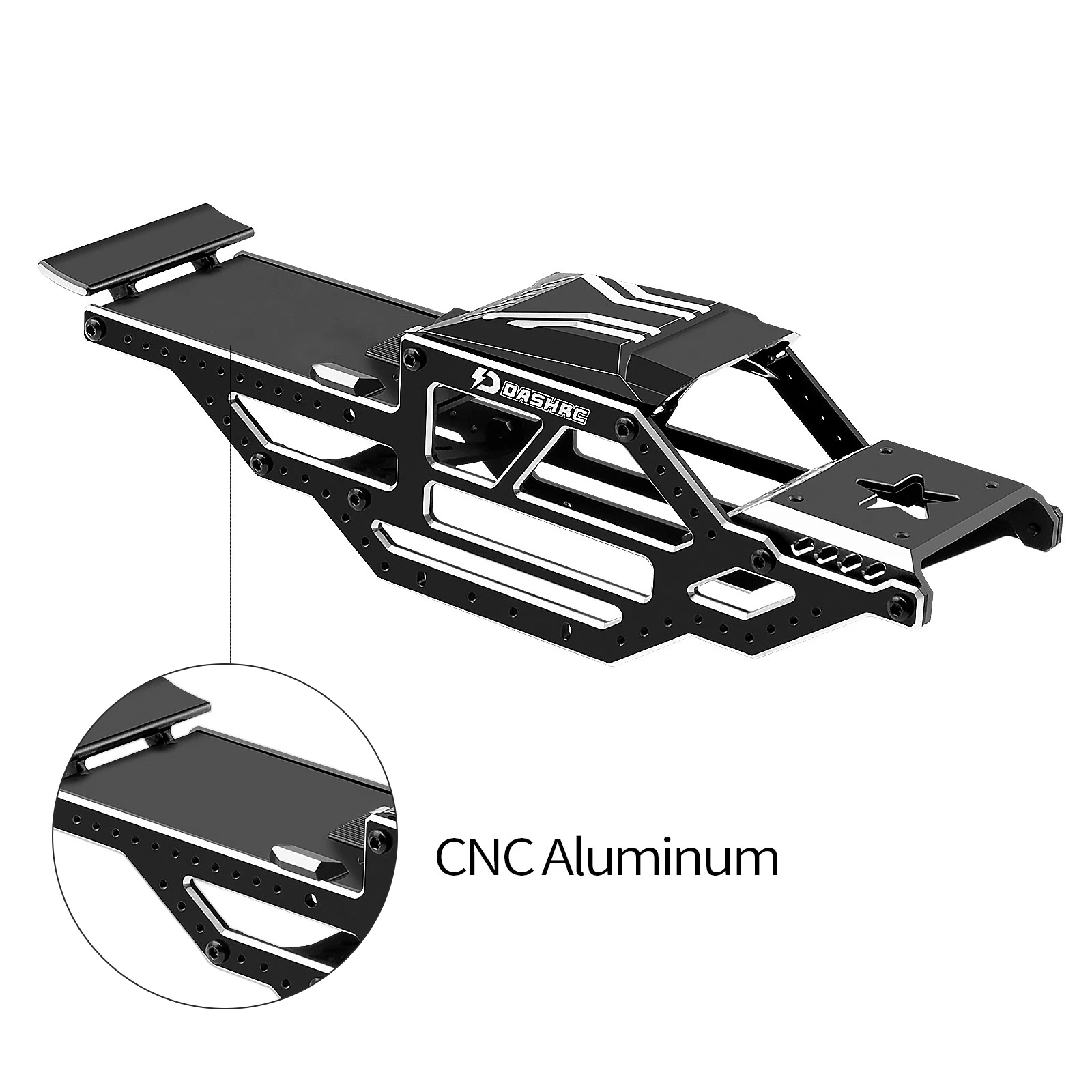 مجموعة إطارات هيكل DashRC SCX24 Warthog LCG، هيكل من الألومنيوم لعربات التي تجرها الدواب لترقية نماذج 1/24 RC Rock Crawler SCX24، C10 #4