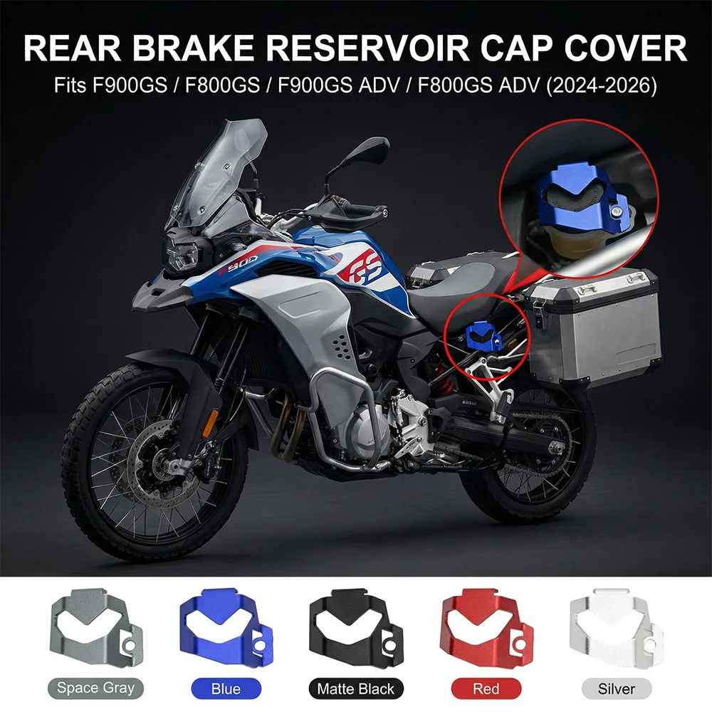 

For BMW F900GS F800GS Adventure 2024-2026 Motorcycle Rear Brake Fluid Reservoir Cover CNC Aluminum Oil Tank Protector Guard