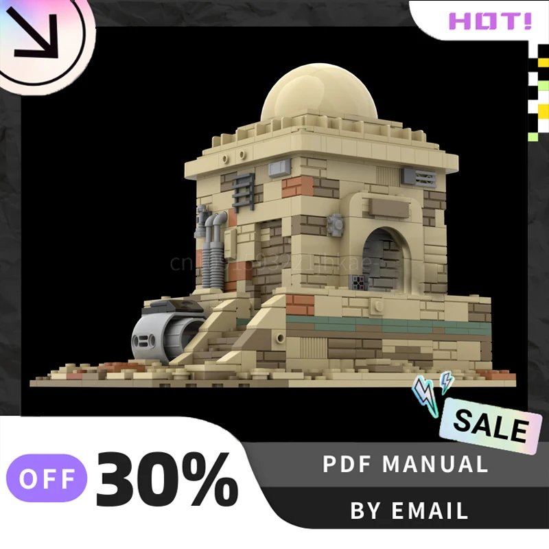 [682ชิ้น] บ้านโมเดล MOC แบบกำหนดเองบนดาวตาทูอีน # ชุดตัวต่อสร้างสรรค์ 3 ชิ้น ของเล่น STEM ชุดประกอบแบบ DIY ของขวัญวันเกิด