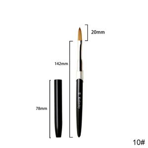 Kolinsky Acrylic brush of nail, extent builder pen, pen, black, Polish gel UV, nail art, 1pc 12 Main sales brush Kolinsky - №10