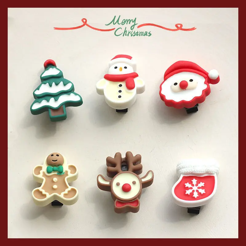 6PCS Christmas Mini Clip 2025 New High-value Bangs Clip Side Clip Cute Christmas Gift Birthday Gift