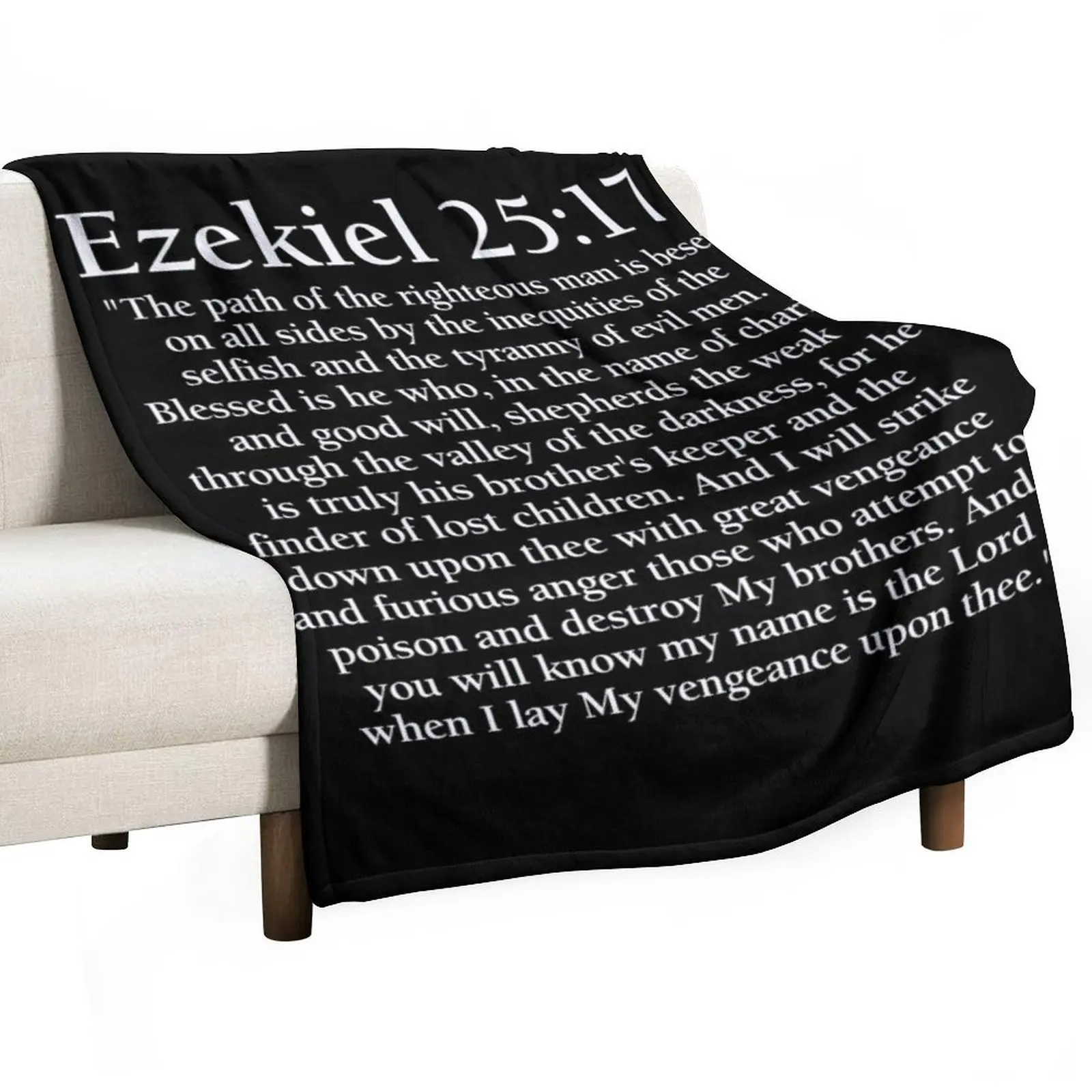 Ezekiel 25:17 - Full Passage Throw Blanket Warm for babies Decorative Throw Blankets