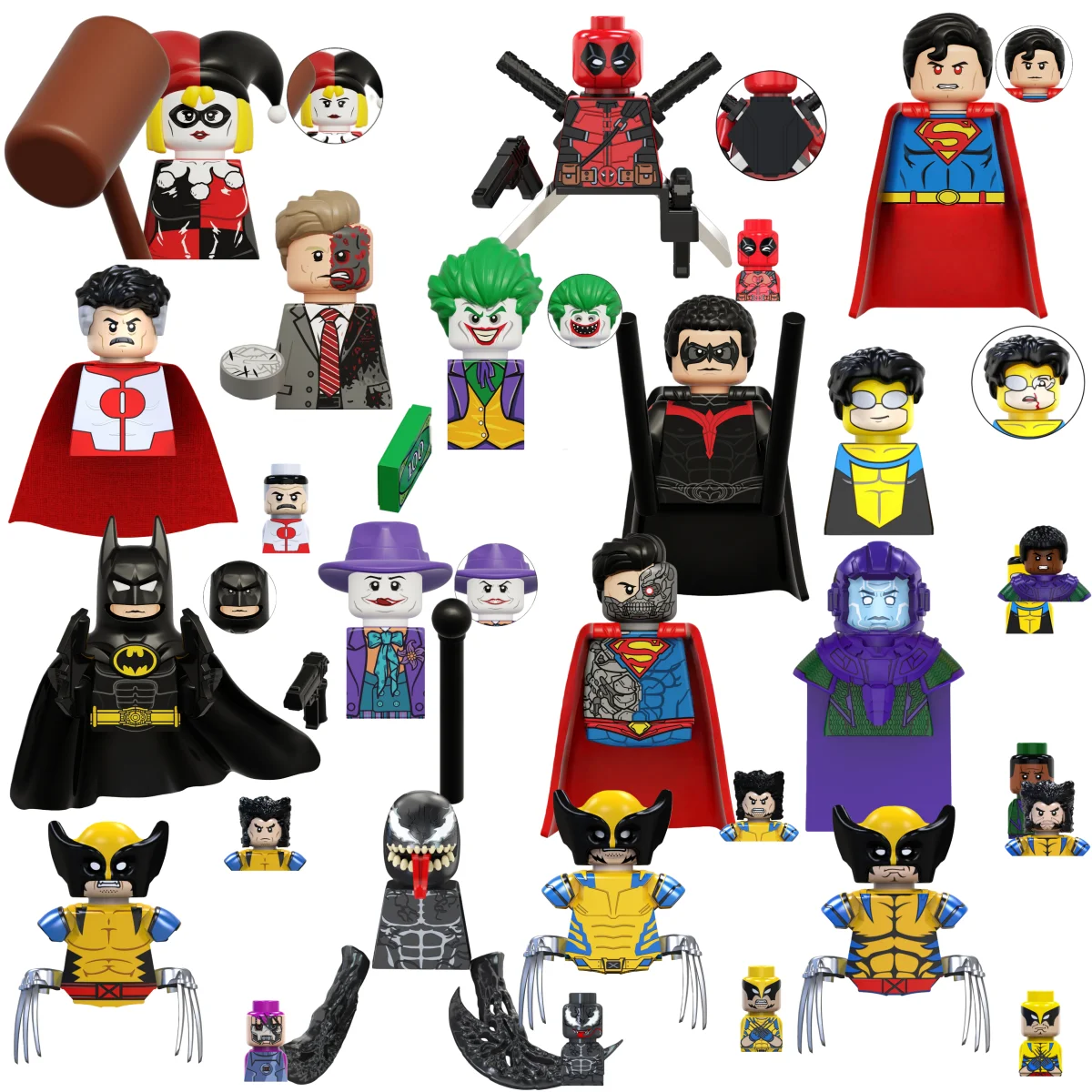 

Blind Box Mini Building Blocks KDL851 Figures Big Goblin Spiderman Iron Man Venom Captain Hawk Deadpool Armor Christmas Gift Toy
