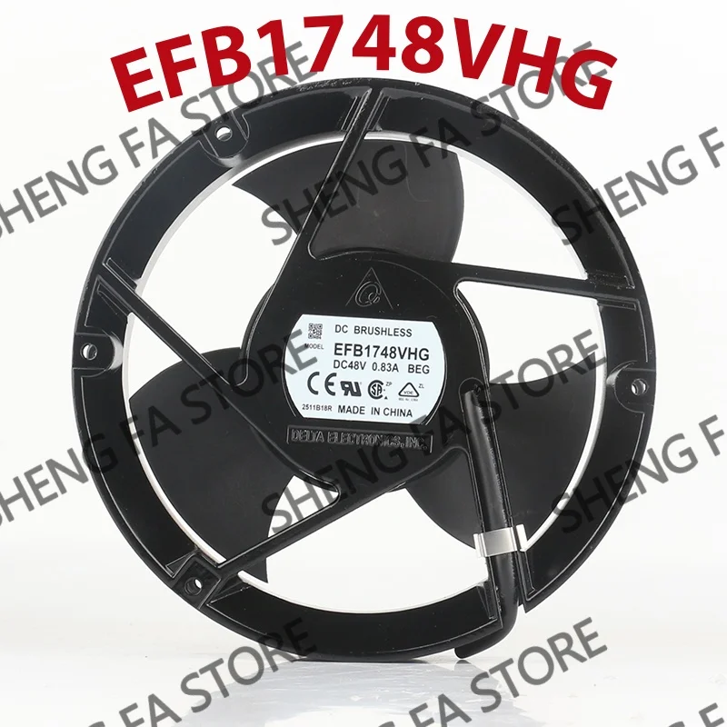 full round Four-wire high air volume inverter Delta 5V 12V 24V DC 48V 0.83A AC EC 17251 172X172X51MM 17CM EFB1748VHG cooling fan