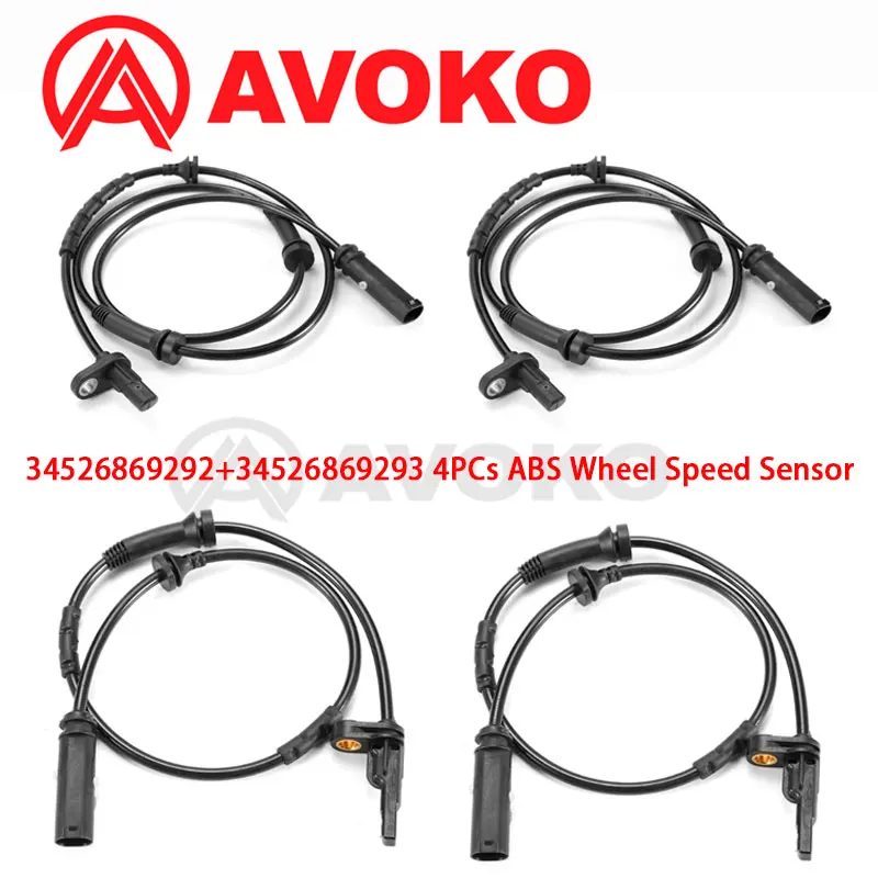 

34526869292 4PCS Front/Rear Left/Right ABS Wheel Speed Sensor For BMW X3 F25 X4 F26 34526869293 34526788645 34526788644