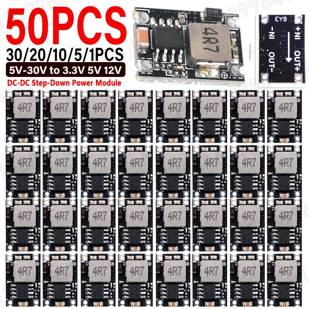 1-50pcs Dc-dc 5v-30v To 3.3v 5v 9v 12v 3a Step Down Board Usb Output Converter Power Supply Module For Car Motorcycle