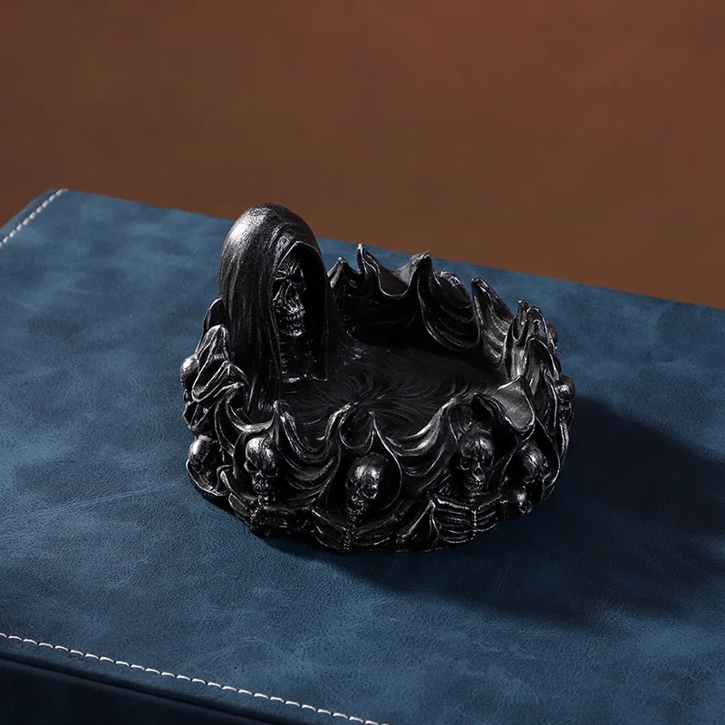 Resin Handicrafts, Skeleton Ashtray, Octopus Shaped, Convenient Decoration, Shoe Cabinet, Desktop Storage Box, Statue, Halloween