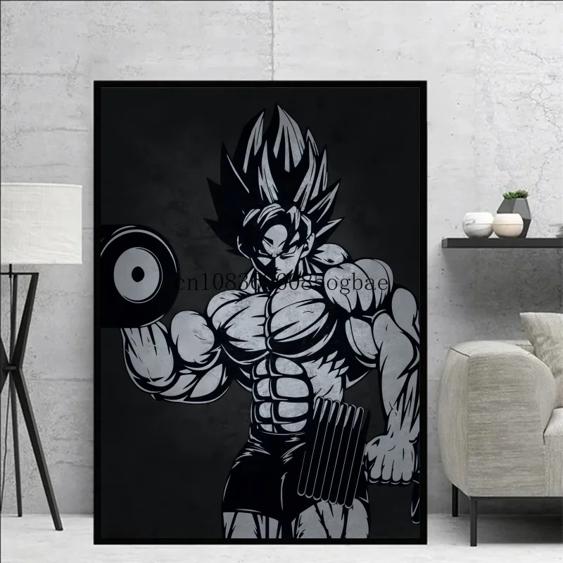 High Quality Canvas Anime Dragon Ball Goku HD Picture Poster Gym Decorative Art Interior Paintings Fashion Wall Paintings Gifts