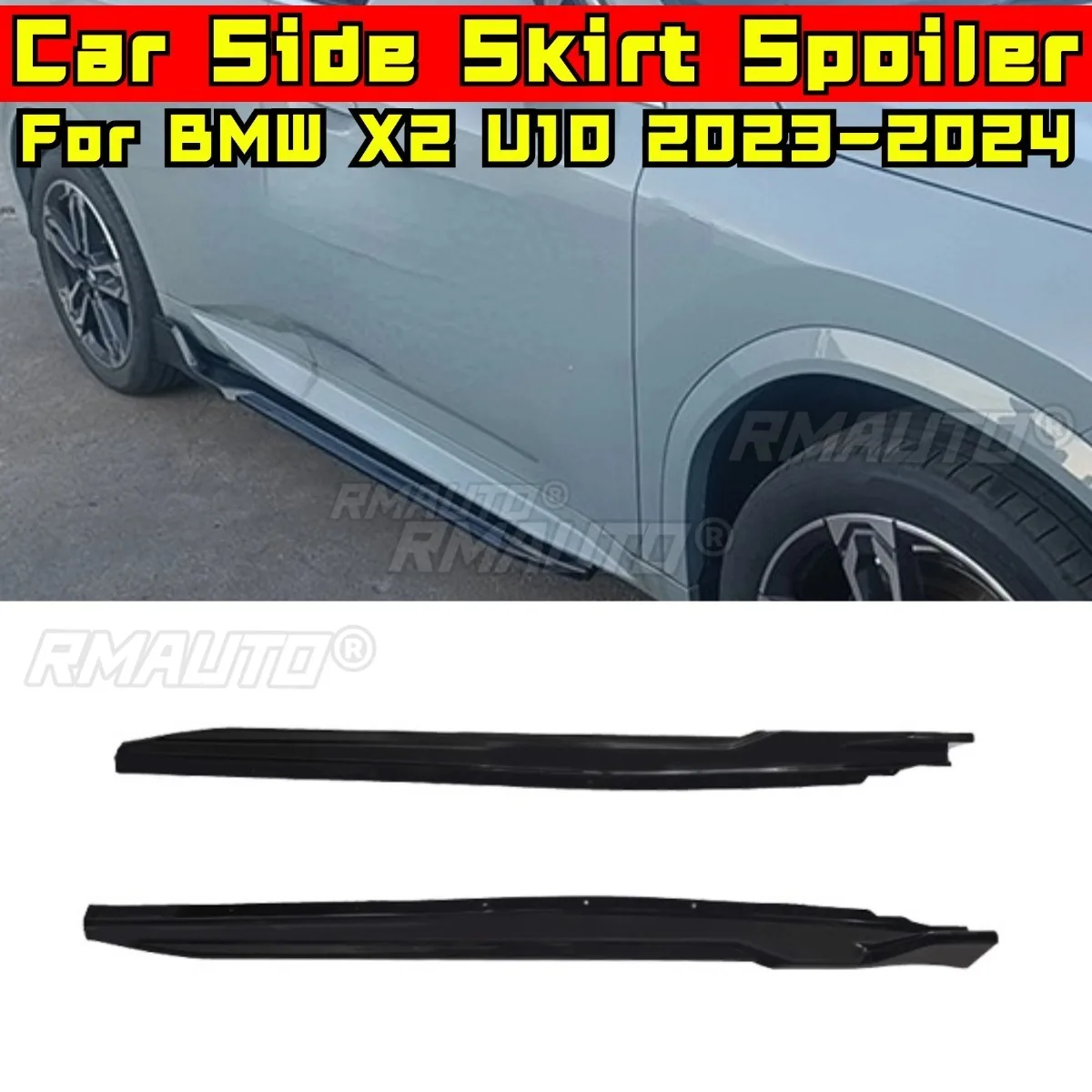 

Автомобильная боковая юбка, спойлер, расширение, диффузор, защита для BMW X2 U10 2023-2024, автомобильная боковая юбка, сплиттер, фартук, автомобильные аксессуары
