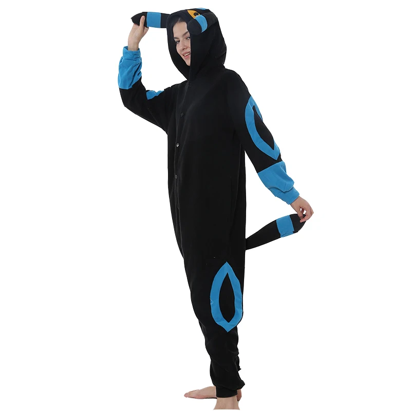 Footed Pajamas Kigurumi Onesie Cosplay Suit for Women Halloween Outfit Costume Couple Christmas Sleepwear One-Piece Pijamas