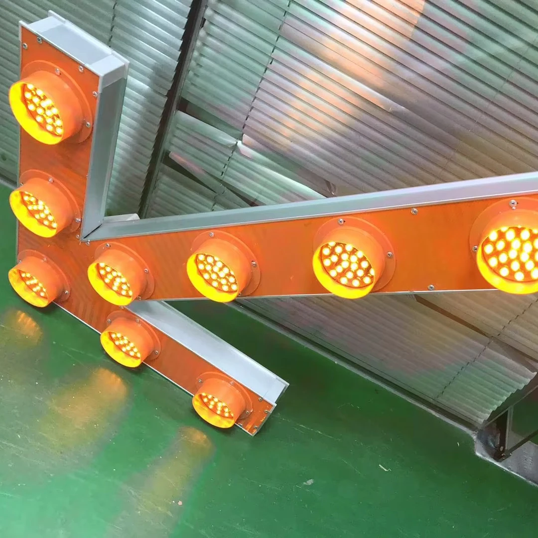 Solar Amber Warning Flashing LED Arrow Light enhances road safety