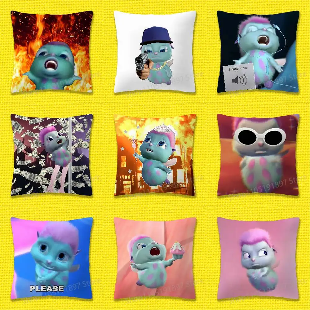 

B-Bibble Doll Cute Throw Pillow Case For 45x45cm 40x40cm 30x30cm 50x50cm 55x55cm Square Home Pillowcase Case