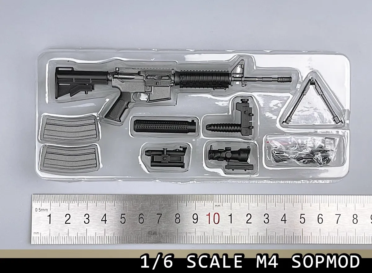 1/6 Soldier M4 M4A1 M4 SOPMOD M4+M203 XM177 M16 MK12 UZI SMG