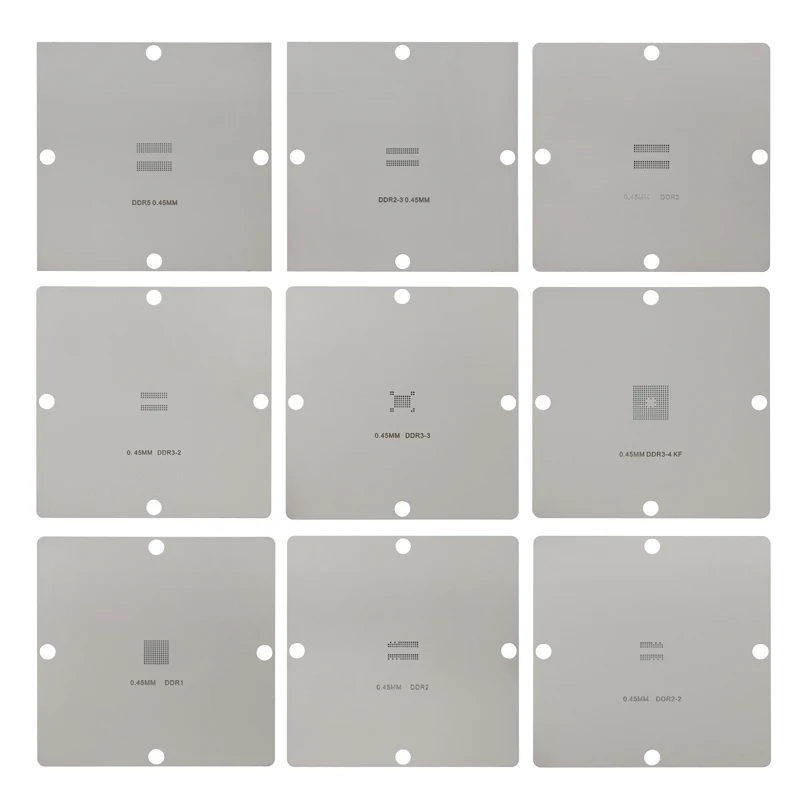 90*90 Memory BGA Stencil Reballing Tool Kit For RAM DDR2 DDR3 DDR4 DDR5 DDR2-3